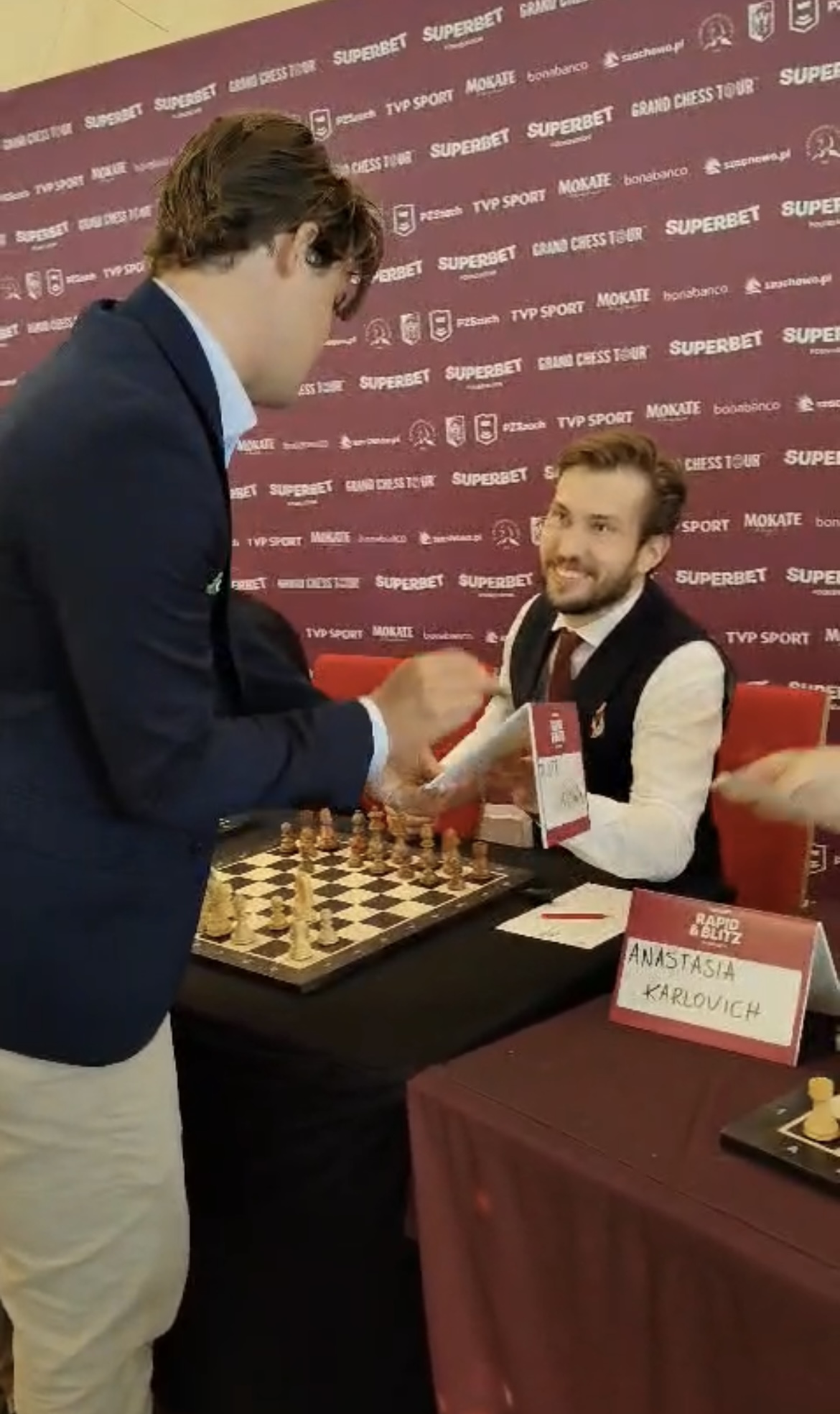 Piotr Czajkowski i Magnus Carlsen